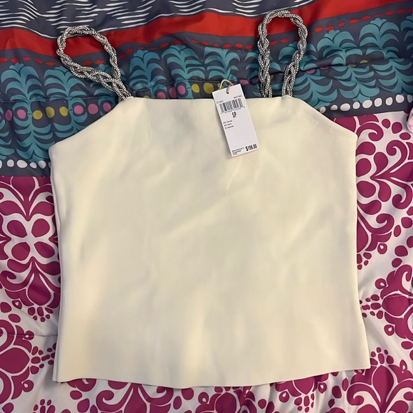 ✨!!NWT!! Camila Coelho crop top with crystal straps - Picture 1 of 5
